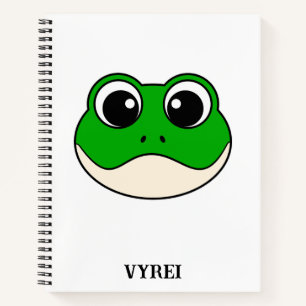 Niedlicher Lächelfrosch Notizbuch