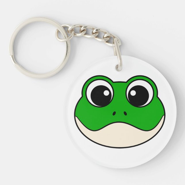 Niedlicher Lächelfrosch Schlüsselanhänger (Vorderseite)
