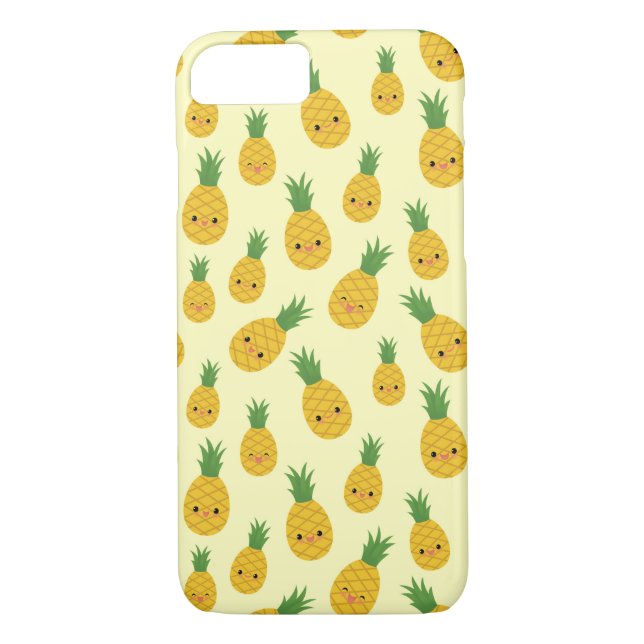 Niedlicher lächelnder Ananas-Muster-Telefon-Kasten Case-Mate iPhone Hülle (Rückseite)
