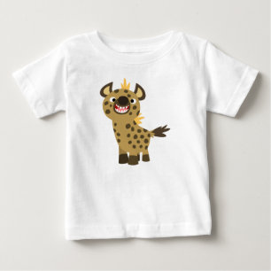 Niedlicher lächelnder Cartoon-Hyänen-Baby-T - Baby T-shirt