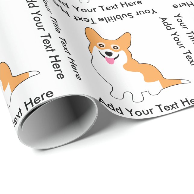 Niedlicher lächelnder Pembroke-Walisercorgi-Hund Geschenkpapier (Rolleneckpunkt)