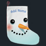 Niedlicher lächelnder Snowman mit Karotten-Nase Kleiner Weihnachtsstrumpf<br><div class="desc">Dieses lustige gemacht im USA-WeihnachtsStrumpf kennzeichnet einen niedlichen lächelnden Snowman mit Karottennase. Tragen Sie den Namen von jemand ein,  das auf dem editable Textgebiet lieb ist und beeindrucken Sie ihn mit Ihren fantastischen Weihnachtsgeschenken diese Ferienzeit!</div>