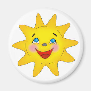 Niedlicher lächelnder Sun Magnet