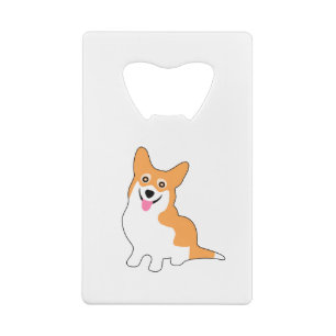 Niedlicher lächelnder Walisercorgi-Welpe Geldbeutel Flaschenöffner