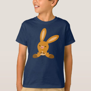 Niedlicher lachender Cartoon Rabbit Children T - S T-Shirt