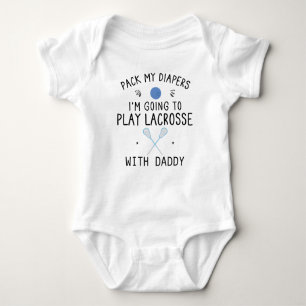 Niedlicher Lacrosse Säugling   Funny Lacrosse Dadd Baby Strampler