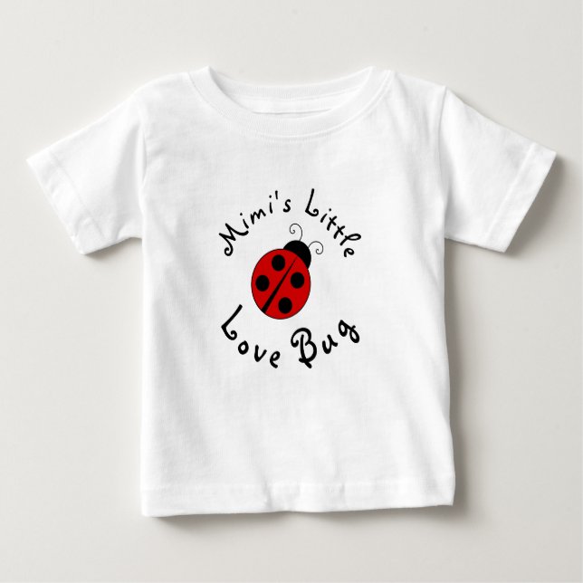 Niedlicher Lady Bug Personalisiert Mimis kleiner L Baby T-shirt (Vorderseite)