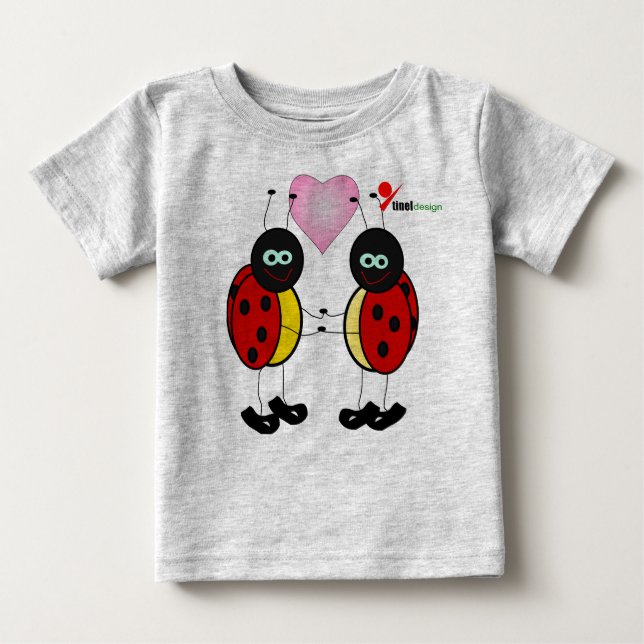 Niedlicher Ladybug Baby T - Shirt (Vorderseite)