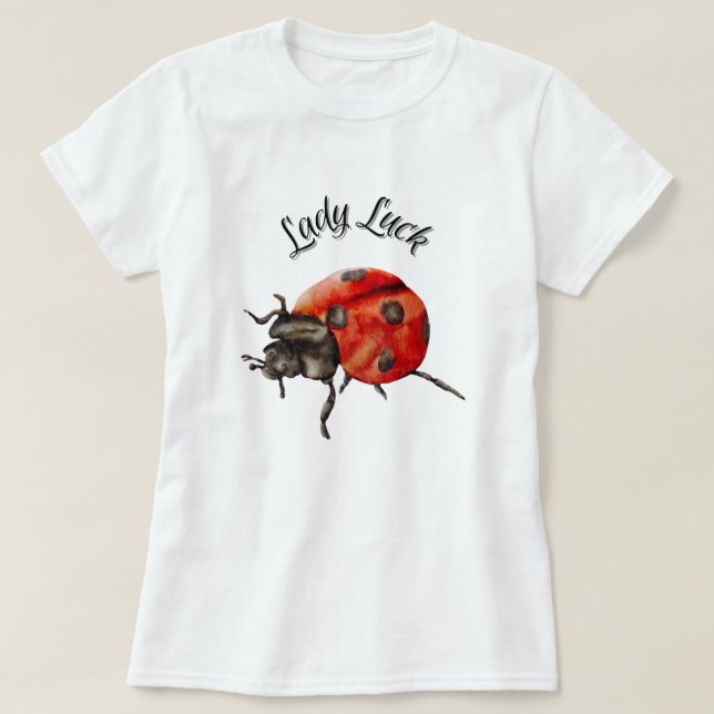 Niedlicher Ladybug-Grafik-Frauen-T - Shirt (Design vorne)