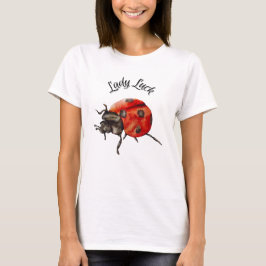 Niedlicher Ladybug-Grafik-Frauen-T - Shirt