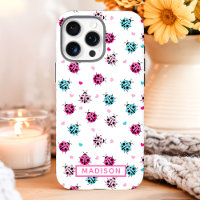 Niedlicher Ladybug Hearts Individuelle Name
