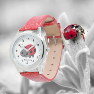 niedlicher Ladybug-Liebhaber Name Watch Armbanduhr