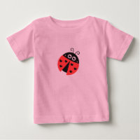 Niedlicher Ladybug mit schwarzen Herzen anstelle v