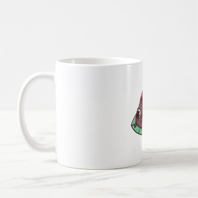 Niedlicher Ladybug mit schwarzen Herzstücken Kaffeetasse (Links)