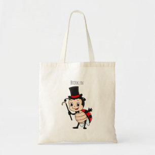 Niedlicher Ladybug mit Top Hut und Krawatte Cartoo Tragetasche