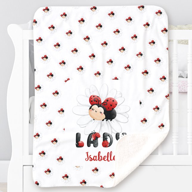 Niedlicher Ladybug Name Sherpa Blanket Sherpadecke (Cute Ladybug Name Sherpa Blanket)