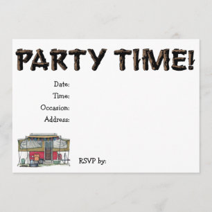 Niedlicher Lagerbewohner-Reise-Anhänger RV Einladung