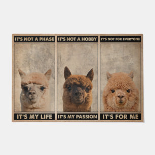 Niedlicher Lama Doormat, Funny Quotes Doormat Fußmatte