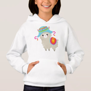 Niedlicher Lama, kleiner Llama, Alpaca, Lama mit H Hoodie