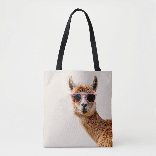 Niedlicher Lama mit Sonnenbrille auf (Vorderseite)