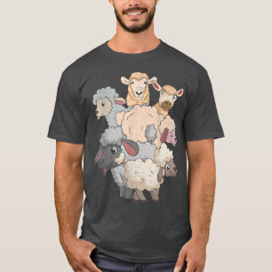 Niedlicher Lamm Farm Tier Lover Bauer Schafe T-Shirt