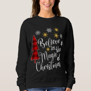 Niedlicher Lässiger Glaube an die Magie des Weihna Sweatshirt
