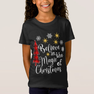 Niedlicher Lässiger Glaube an die Magie des Weihna T-Shirt