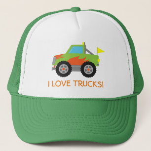 Niedlicher laufender grüner Monster-LKW für Jung Truckerkappe