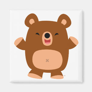 Niedlicher Laughing-Cartoon-Bärenmagnet Magnet