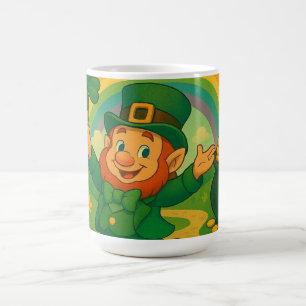 Niedlicher, launischer Leprechaun St. Patrick's Da Kaffeetasse
