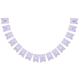 Niedlicher Lavender Lila Funky Lettering Wimpelkette