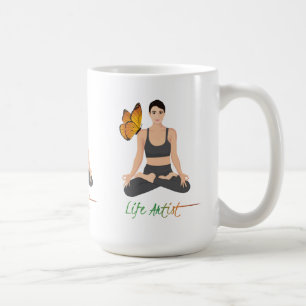 Niedlicher Lebenskünstler Zitat Butterfly Yoga Ins Kaffeetasse
