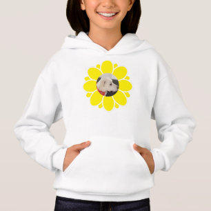 Niedlicher, lebhafter Rahmen für die gelbe Blume v Hoodie