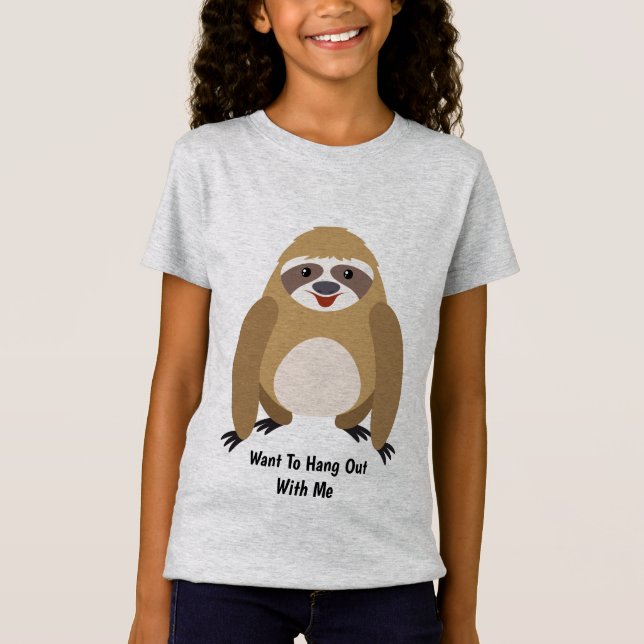 Niedlicher lebhafter Sloth T-Shirt (Vorderseite)