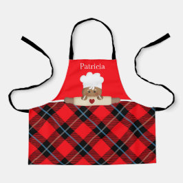 niedlicher Lebkuchengebäck Backkinder Weihnachten Schürze