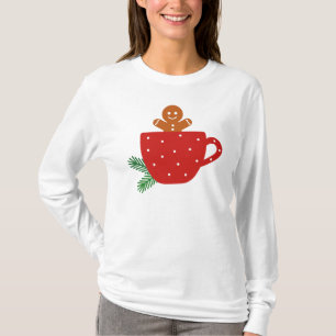 Niedlicher Lebkuchenmann Weihnachtsmann T - Shirt