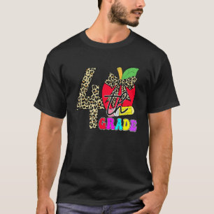 Niedlicher Lehrer der vierten Klasse Schüler Leopa T-Shirt