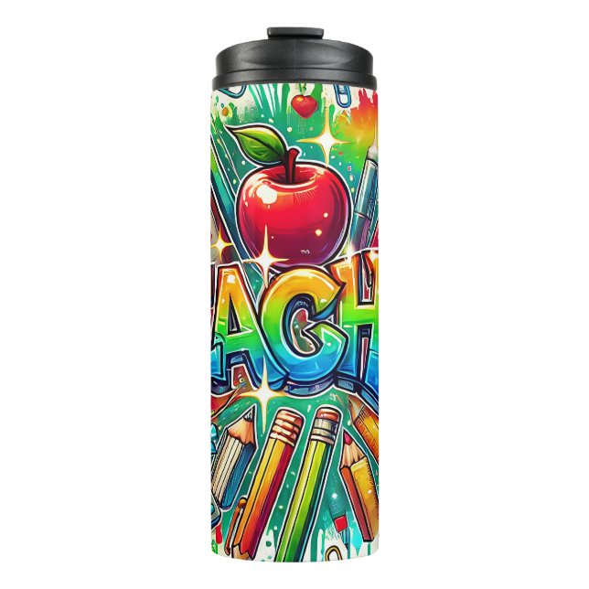 Niedlicher Lehrer Thermosbecher (Vorderseite)