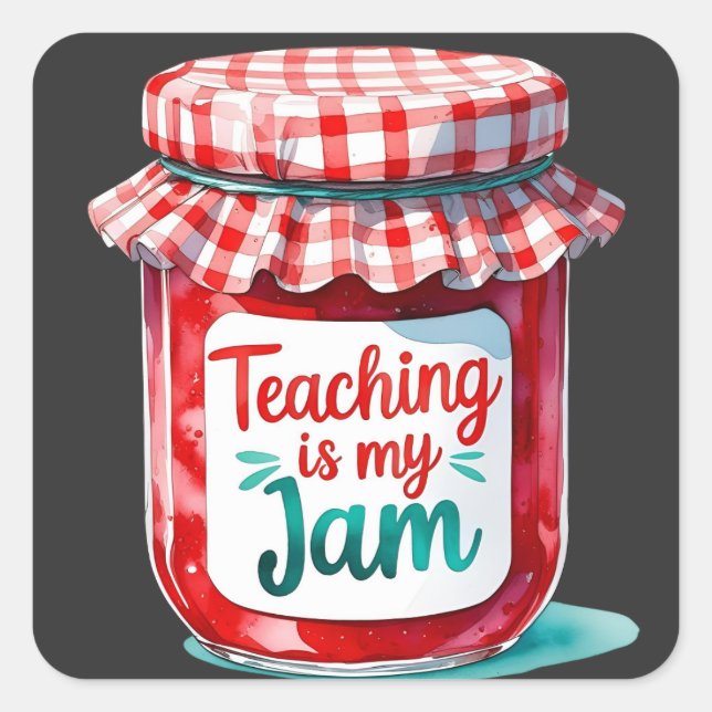 Niedlicher Lehrer zurück zum Schulgeschenk Quadratischer Aufkleber (Vorderseite)