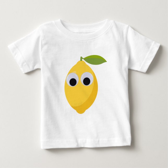 Niedlicher Lemon-Charakter mit Googly Eyes Baby T-shirt (Vorderseite)
