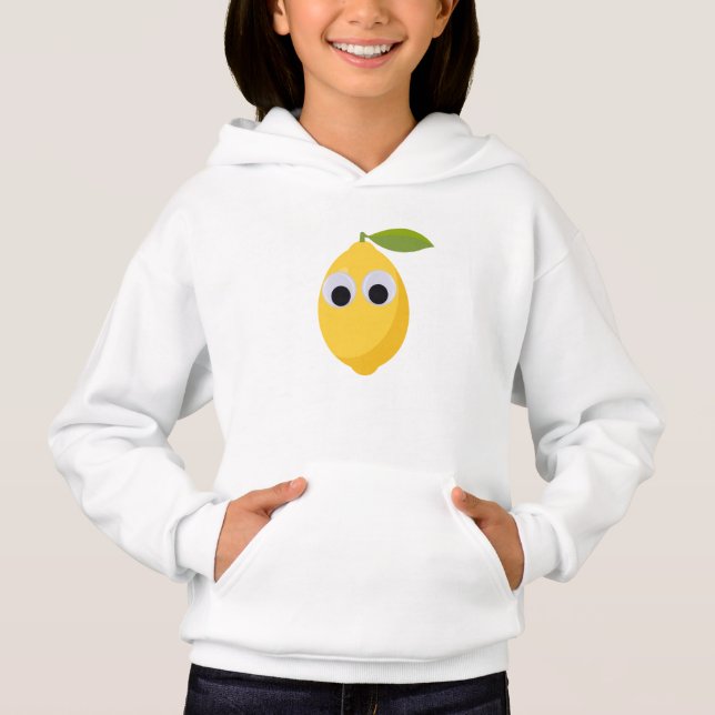 Niedlicher Lemon-Charakter mit Googly Eyes Hoodie (Vorderseite)