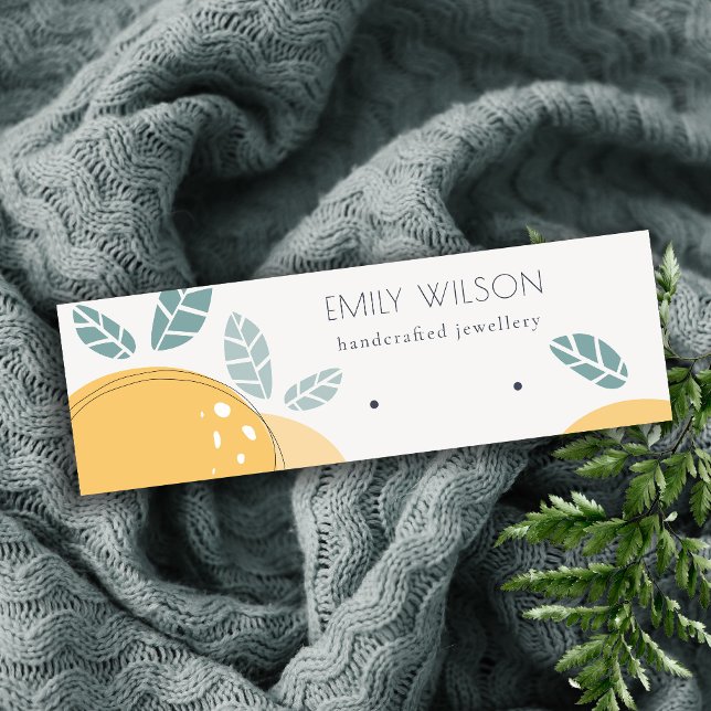 Niedlicher Lemon Frucht Fettformatierung Abstrakte Mini Visitenkarte (Von Creator hochgeladen)