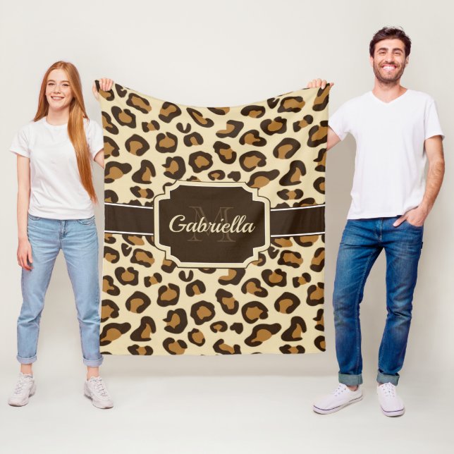 Niedlicher Leopard-Druck Fleecedecke (Beispiel)