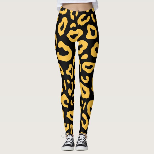 Niedlicher Leopard-Druck Leggings (Vorderseite)