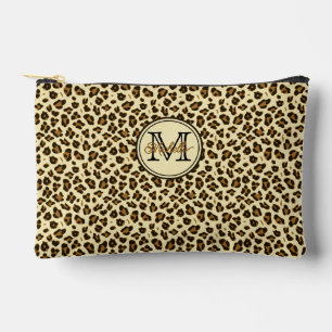 Niedlicher Leopard-Druck Mit Monogramm Zubehörtasche