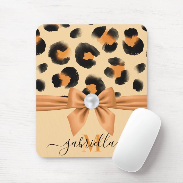 Niedlicher Leopard-Druck Mousepad (Mit Mouse)