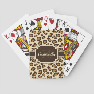 Niedlicher Leopard-Druck Spielkarten