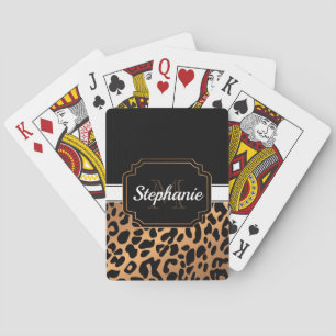 Niedlicher Leopard-Druck Spielkarten