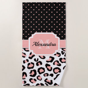 Niedlicher Leopard-Druck Strandtuch