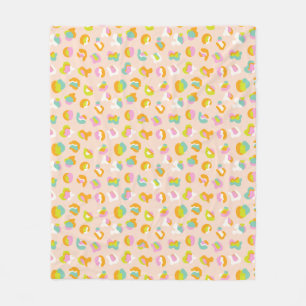 Niedlicher Leopard Druckkäfig Muster rosa  Fleecedecke